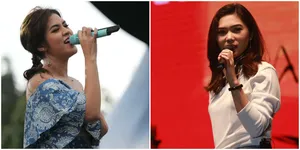 FOTO: Beda Style, Raisa - Isyana Tampil Cantik di Mandiri Fest