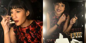 FOTO: Demi Tampil Oke, Dian Sastro Pakai Make-up Saat Olahraga