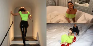 FOTO: Deretan Penampilan Kendall Jenner Pakai Baju Hijau Neon