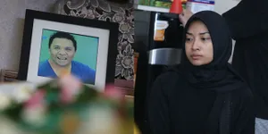 FOTO: Di Rumah Duka, Istri Oon Project Pop Berlinang Air Mata