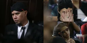 FOTO Ekspresi Al dan Dul Saat Ahmad Dhani Dinyatakan Bersalah