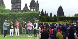 FOTO: Fanmeet SUJU & TVXQ di Prambanan, Berkesan Walau Sekejap