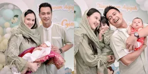 Foto-Foto Acara Akikah Baby Akshay Anak Ketiga Eza Gionino, Dihiasi Senyum Kebahagiaan & Tema Warna Hijau Pastel