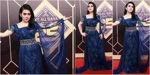 FOTO: Gaun Cantik Syahrini di Red Carpet Ultah MNC, Lady In Blue!