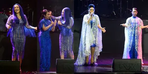FOTO: Gaun-Rambut Biru, 3 Diva Secantik Bidadari di Konser