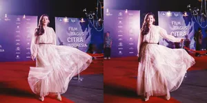 FOTO: Hadiri FFI 2018, Monita Tahalea Tampil Anggun