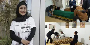 Foto Jenazah Ria Irawan Setelah Tiba di Rumah Duka, Sudah Dibalut Kain Kafan Sejak dari RS