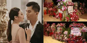 FOTO: Jusup Cayadi & Clarissa Wang Dapat Banyak Karangan Bunga