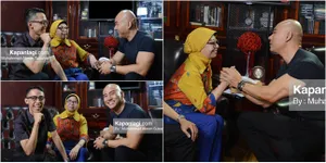 FOTO: Kedekatan Aryani Soenarto & Deddy di Tengah Wawancara