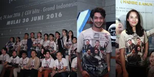 FOTO: Keseruan Pemain 'RUDY HABIBIE' di Press Screening, Pecah!
