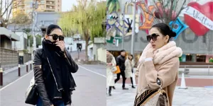 FOTO: Kunjungi Jepang, Syahrini Hangatkan Tubuh Pakai Ini