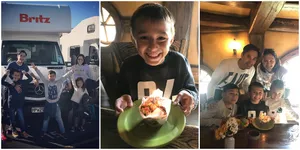 FOTO: Libur Panjang, Keluarga Darius Nikmati Hobbiton New Zealand