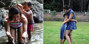 FOTO: Liburan Keluarga Ala Widi Mulia - Dwi Sasono, Nikmati Alam