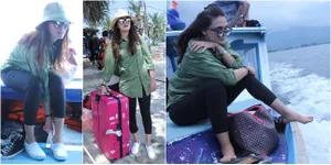 FOTO: Luna Maya Liburan ke Lombok, Tetap Cantik di Tengah Laut!