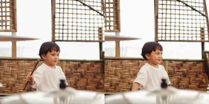 FOTO: Mendadak Jadi Drummer, Kawa Sukses Bikin Gemas