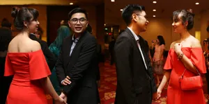 FOTO: Pamela Bowie Gandeng Pacar Saat Hadiri Nikahan Raditya Dika