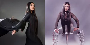 FOTO Pemotretan, Ini Gaya Sexy Denada Pakai Korset & Sepatu Boots