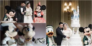 FOTO: Mickey & Minnie Mouse Hadiri Disney Wedding Sandra Dewi!