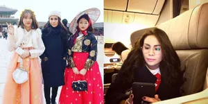 FOTO:Asyiknya Liburan Momo Geisha di Korea, Kunjungi Istana Megah
