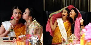 FOTO:Siap Menikah, Vanessa Angel Gelar Pesta Lajang Bertema India