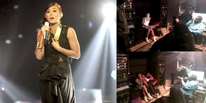 Gaya Agnez Mo di Studio Rekaman
