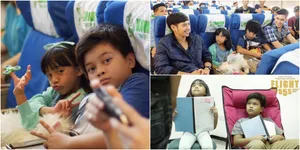 Gaya Polos dan Lucu Putri Ketiga Nola Be3 Dalam Film 'FLIGHT 555'