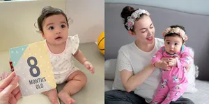 Genap Delapan Bulan, 8 Potret Baby Rose Anak Rianti Cartwright yang Semakin Cantik Menggemaskan