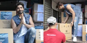Gurmeet Choudhary Bantu Mengemas Barang Untuk Korban Gempa Lombok