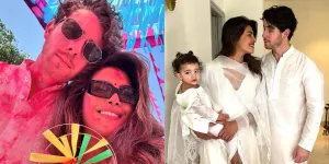 Intip Potret Priyanka Chopra dan Nick Jonas Tampil Maksimal Menyambut Perayaan Holi Bersama Putri Mereka