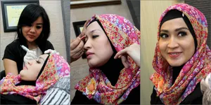 Intip Proses Pasang Sulam Alis Okie Agustina, Makin Cantik Badai