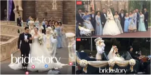 Istana - Kereta Kencana, Sandra & Harvey Nikah Bak Royal Wedding!