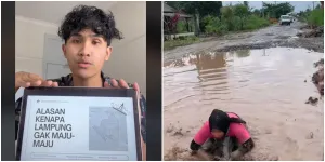 Jadi Sorotan di Socmed Pasca Video Tiktok Viral Awbimax, Seperti Ini Potret Jalanan Rusak di Lampung yang Dibeberkan Warganya Sendiri - Susah Dilewati & Rawan Kecelakaan