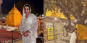 Jelang Rilis Film Bareng Akshay Kumar, Sara Ali Khan Berdoa Minta Berkah Kuil Srisailam Mallikarjun Jyotirlinga