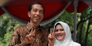 Jokowi Usai Mencoblos di Pemilu 2014