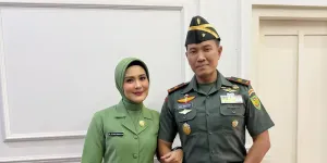 Juliana Moechtar Dampingi Suami Jalani Kenaikan Pangkat Jadi Perwira Tinggi TNI AD 
