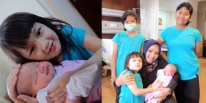 Kompaknya, 3 Putri Ussy Sulistiawaty Saat Temani Mama Lahiran