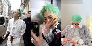 Lagi di Paris, 8 Potret Rambut Baru G-Dragon yang Curi Perhatian - Mentereng dengan Warna Mint