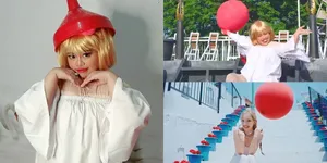 Lepas Hijab, Potret Kekeyi Kenakan Rambut Pendek Palsu Warna Kuning Sambil Bawa Corong Minyak - Disebut Lucu dan Imut