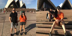 Liburan Keluarga Iis Dahlia di Australia, Asyik Keliling Sidney