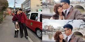 Liburan Romantis Hanum Mega di Jepang, Ciuman Mesra Serasa Bulan Madu
