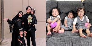 Lucu Banget, Ini 8 Potret Ketiga Anak Anisa Rahma - si Adik Diapit Kakak Kembarnya