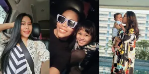 Mama 2 Anak Senggol Dong, 8 Potret Evi Masamba Bersama Buah Hati - Semakin Bahagia!