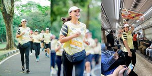 Masih Kayak Gadis Remaja, 9 Potret Ira Wibowo Lari 10K di Usia 56 Tahun - Pulangnya Naik KRL