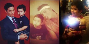 Momen Manis Mike Lewis dengan Sang Anak - Sama Gantengnya