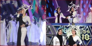 Penampilan Cetar Kompak Syahrini dan Adik di SCTV Awards 2018