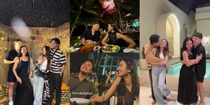 Pengantin Baru vs Lama, 10 Potret Mahalini dan Yura Yunita Liburan Bareng di Bali - Double Date Makan Malam Romantis Diiringi Kembang Api