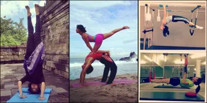 Pose Unik Para Selebritis Saat Latihan Yoga dan Pilates