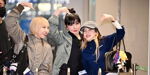 Potret 2NE1 Tanpa CL di Bandara Menuju Indonesia, Sandara Park Bagikan Selfie-Selfie Menggemaskan