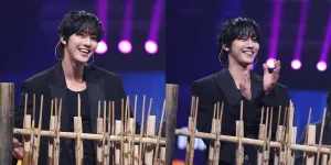 Potret Ahn Hyo Seop Main Angklung di HUT SCTV, Akui Sempat Merasa Kesulitan