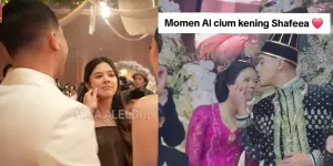 Potret Al Ghazali Cium Kening Shafeea di Momen Ngunduh Mantu, Pelukan Hangat Jadi Tanda Kasih Sayang Terhadap Adik